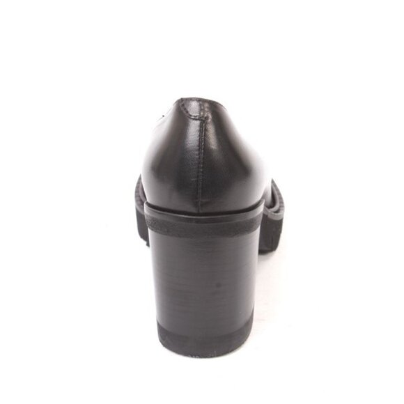 Luca Grossi 139a Black Leather Platform Heel Shoes Pumps - Picture 5 of 8